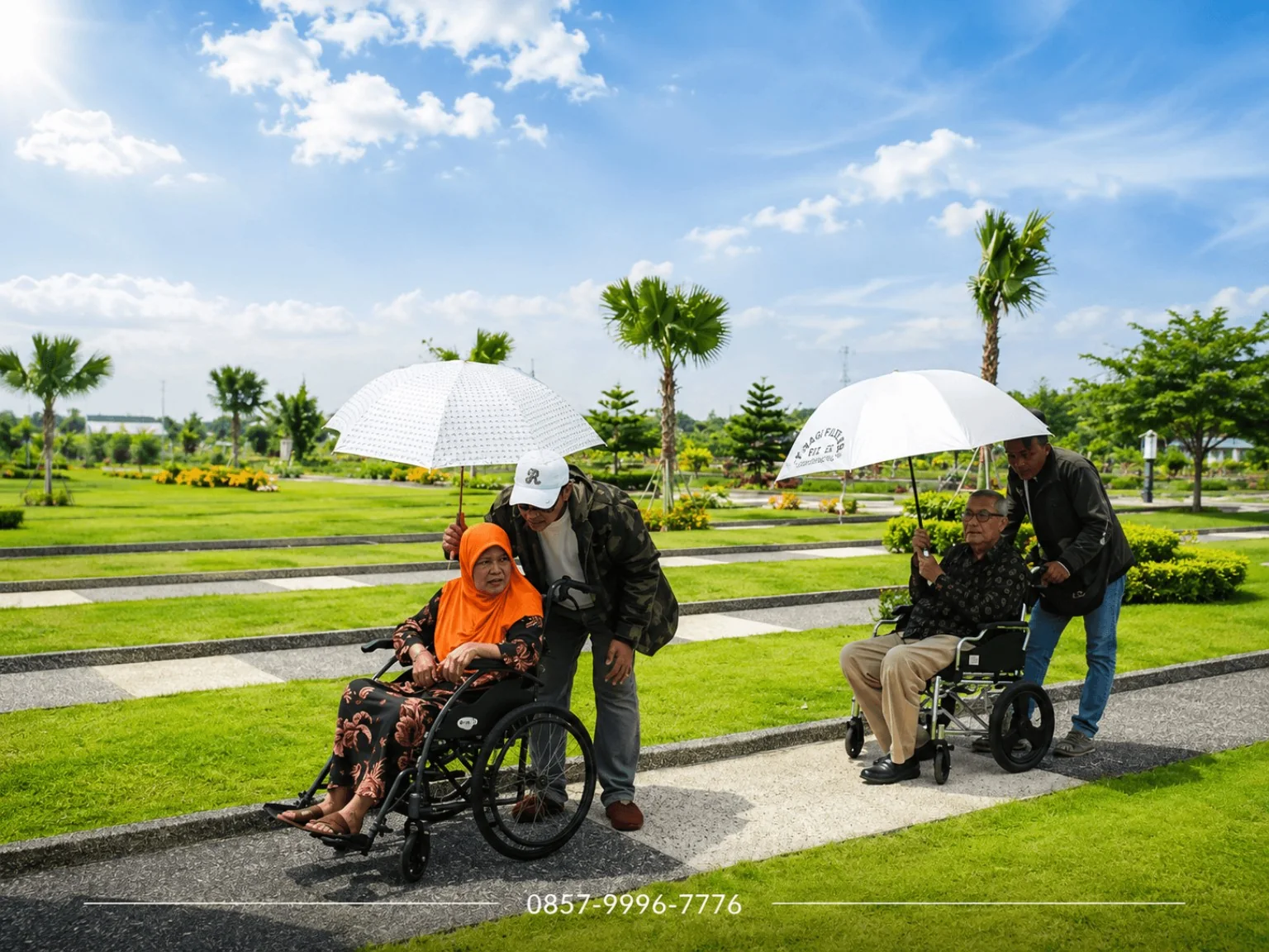 Survei makam di Al Azhar Memorial Garden
