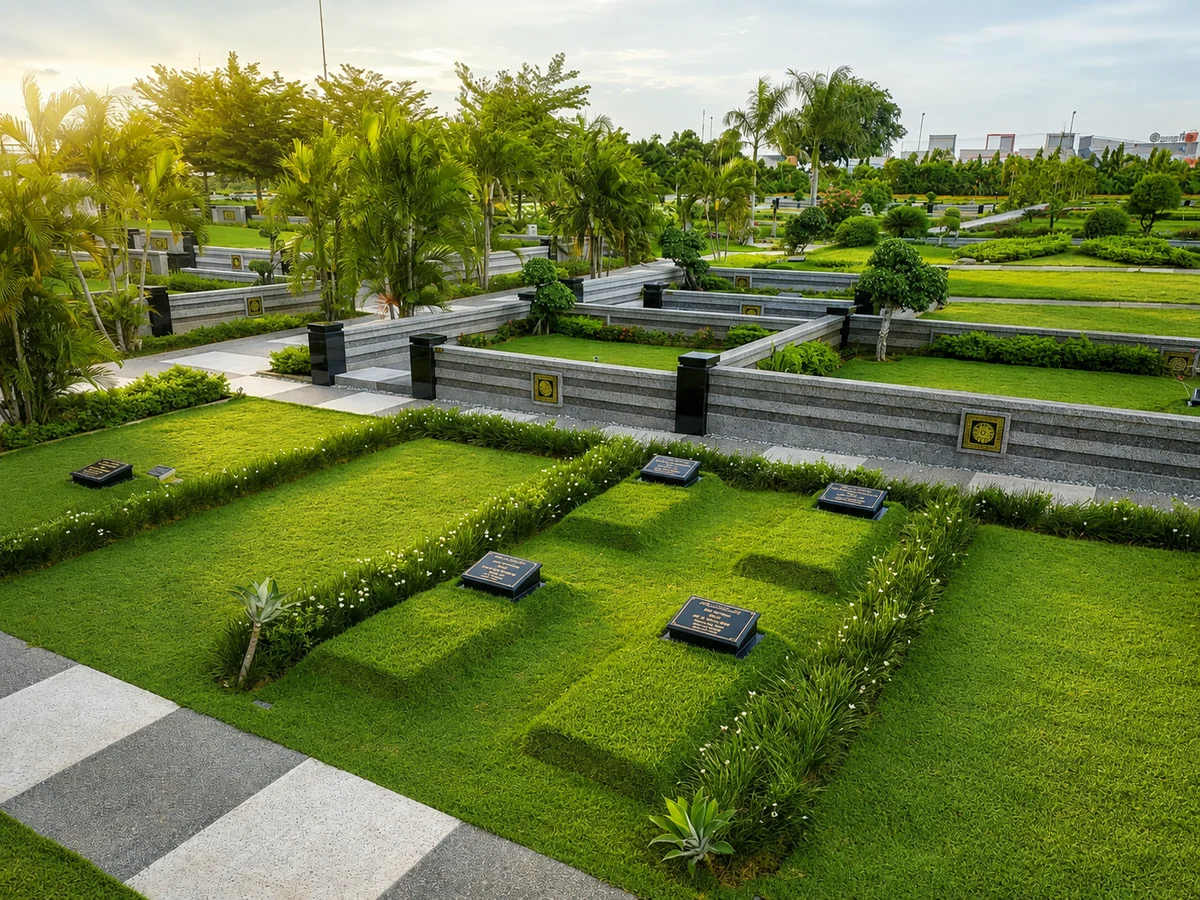 Family A empat kavling Al Azhar Memorial Garden sebagai contoh pilihan makam keluarga