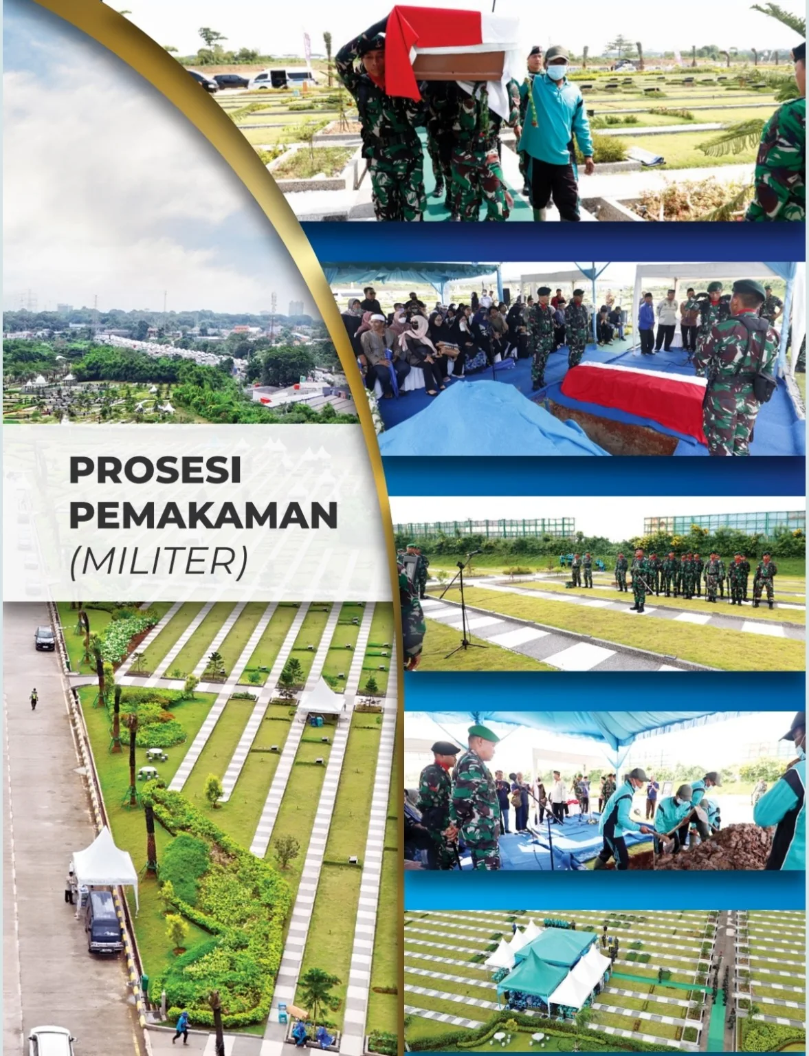 Prosesi pemakaman militer di Al Azhar Memorial Garden Karawang