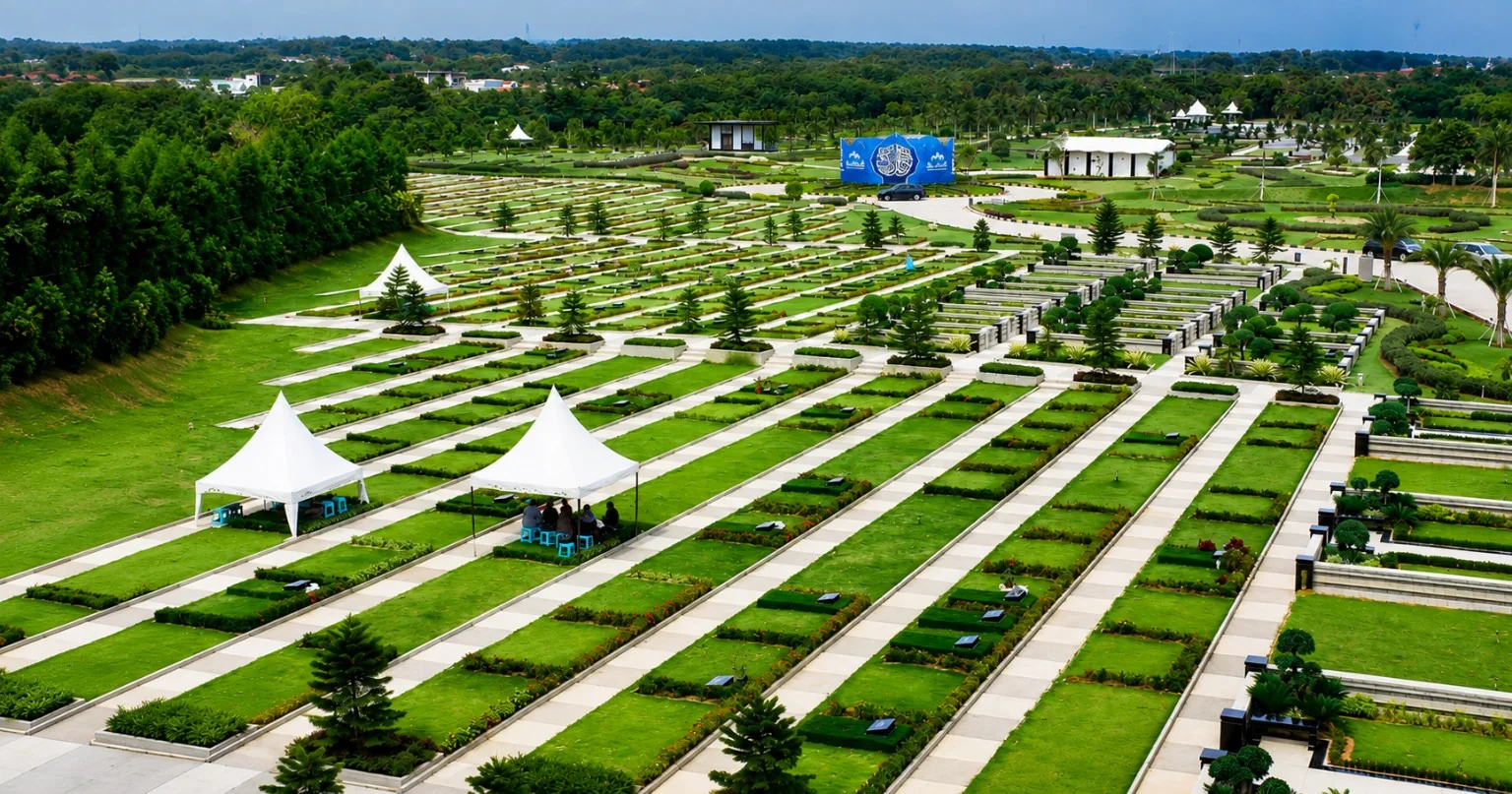 Panorama kawasan hijau Al Azhar Memorial Garden Karawang