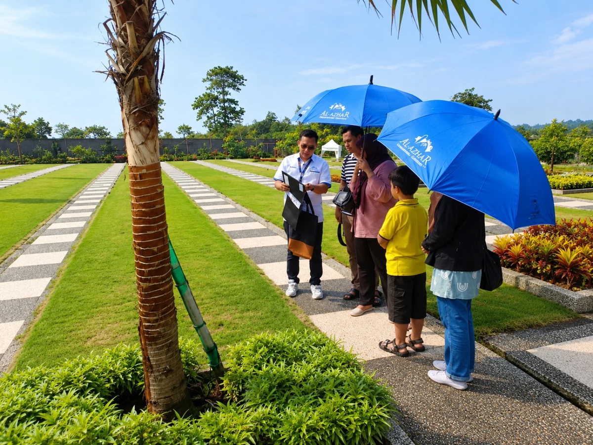 Pendampingan survei konsumen dan penjelasan tipe kavling Al Azhar Memorial Garden