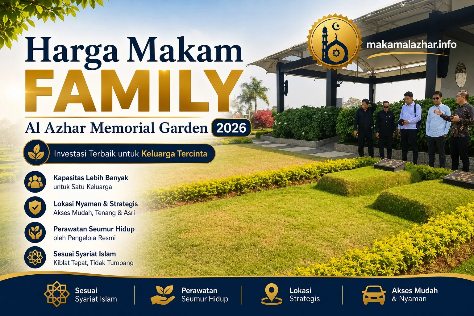 Kavling Family Al Azhar Memorial Garden Karawang kapasitas empat makam