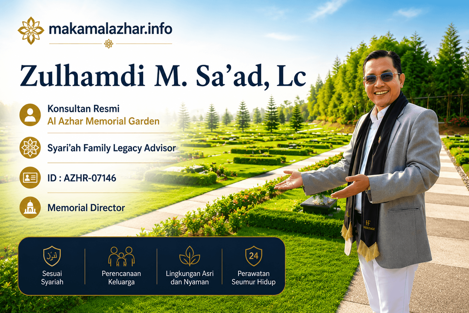 Ust. Zulhamdi M. Sa'ad, Lc. Konsultan Resmi Al Azhar Memorial Garden ID AZHR-07146